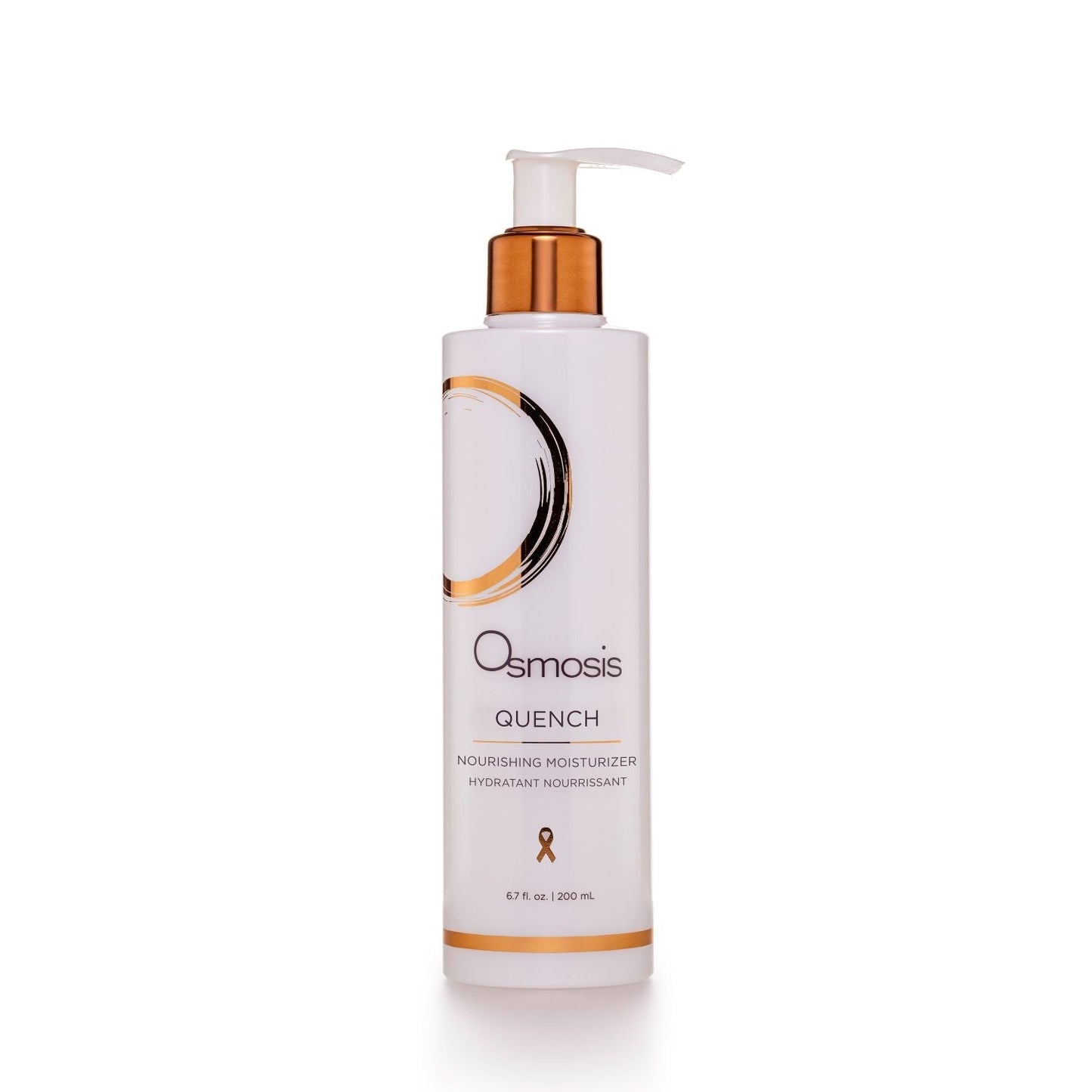 osmosis moisturizer bottle with pump on white background